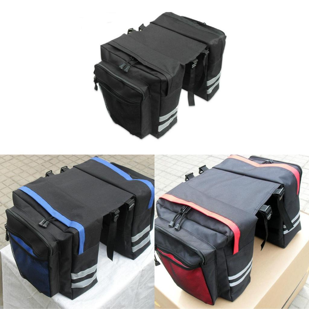 Bicycle Rear Rack Bag With Multiple Pockets For Mountain Bike Commuting And Outdoor Cycling