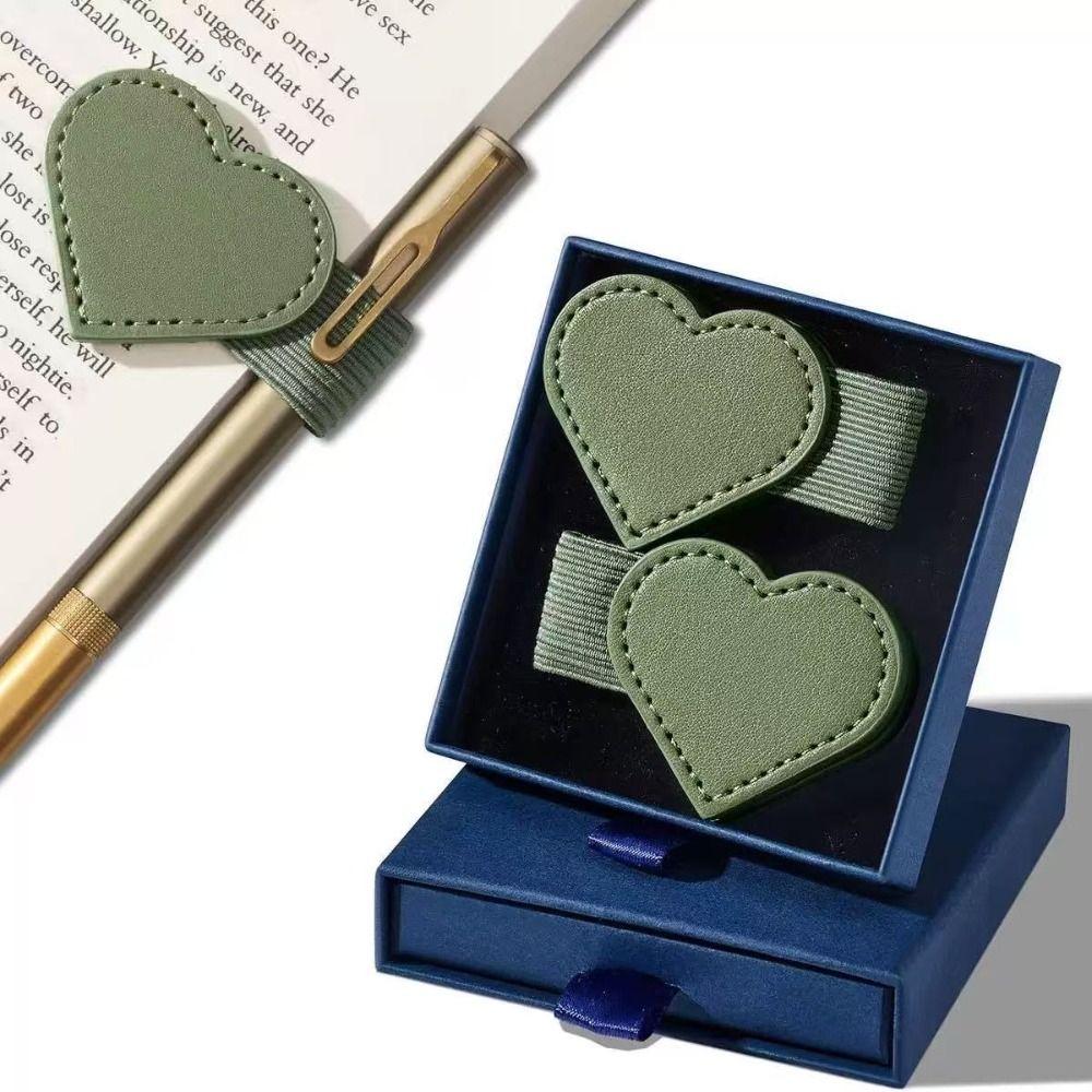 Portable Heart-Shaped Book Marks Cute Design Pagination Mark Stylish Book Page Clip  Journals Use