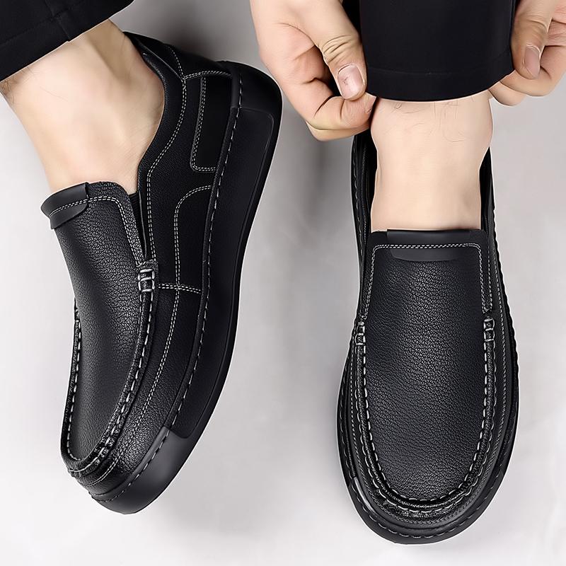 Fashion Leather Men's Classic Loafers Moccasins Shoes Luxury Brand Man Casual Footwear Handmade Formal Slip on Boat Shoes Business Flats