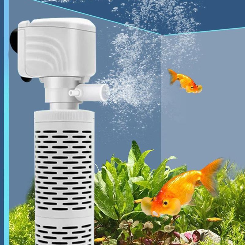 Pompă Filtru Acvariu 3 în 1 Silențioasă Acvariu Submersibil Aerator Oxigen Pompă Aer Acvariu Pompă Schimbător Apă Făcător de Valuri