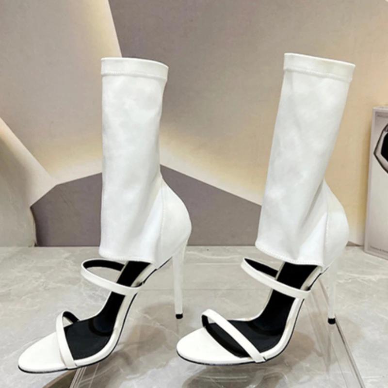 Sommer Neu Lässig Mode Eckige Zehe Dicker Absatz Offene Zehe Schnalle Einfarbig Bequem Sexy Bankett Damenschuhe