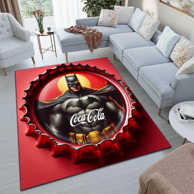 Christmas gift Halloween themed cola beverage Coca Cola carpet is suitable for living room and bedroom doormats office balcony decorative carpet V25