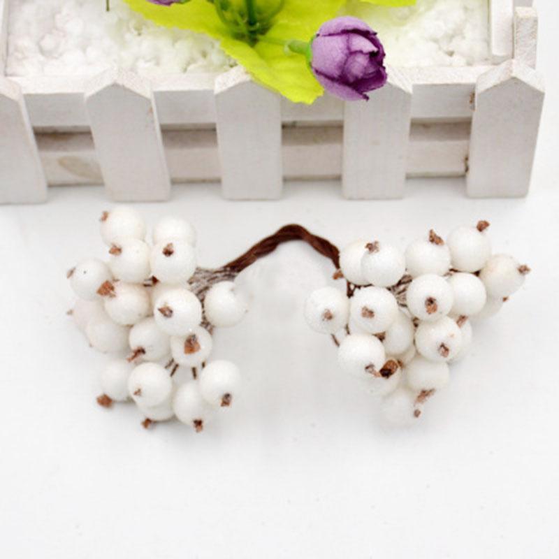 

20 шт./пакет, креативная имитация пены, морозная осень, рождественские маленькие ягоды, сделай сам, украшения для волос ручной работы, аксессуары, цветочные трости, материал для венка 12mm*13 cm 20pcs/bag
