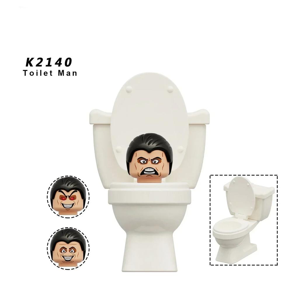 KDL SWAT Skibidi Toilet Man Figurki Anime Klocki Zabawki Tytanowy Kamerzysta Mówiący Człowiek TvMan Cegły Model Prezent Urodziny Dzieci