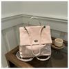 Womens Summer Minimalist Korean Style Backpack With Lock Closure For Daily Use