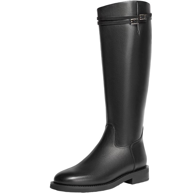 Women s Retro Mid-Heel Knight Boots 35