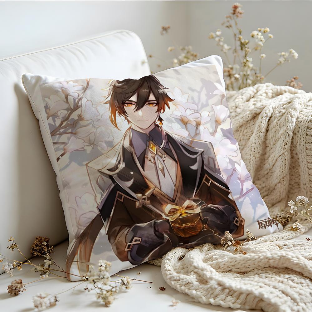 Cushion Cover Linen SkinFriendly Soft Decorative Case For Sofa Home Decor Zhongli Pillow cover