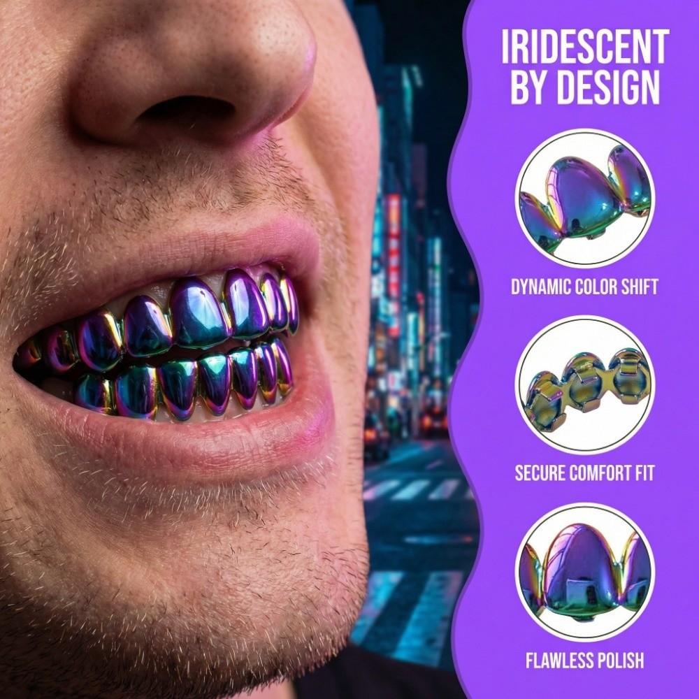 Barevné Barevné Zubní Grillz Zubní Rovnátka Gradient Hip-Hop Zubní Šperky Noční Kluby