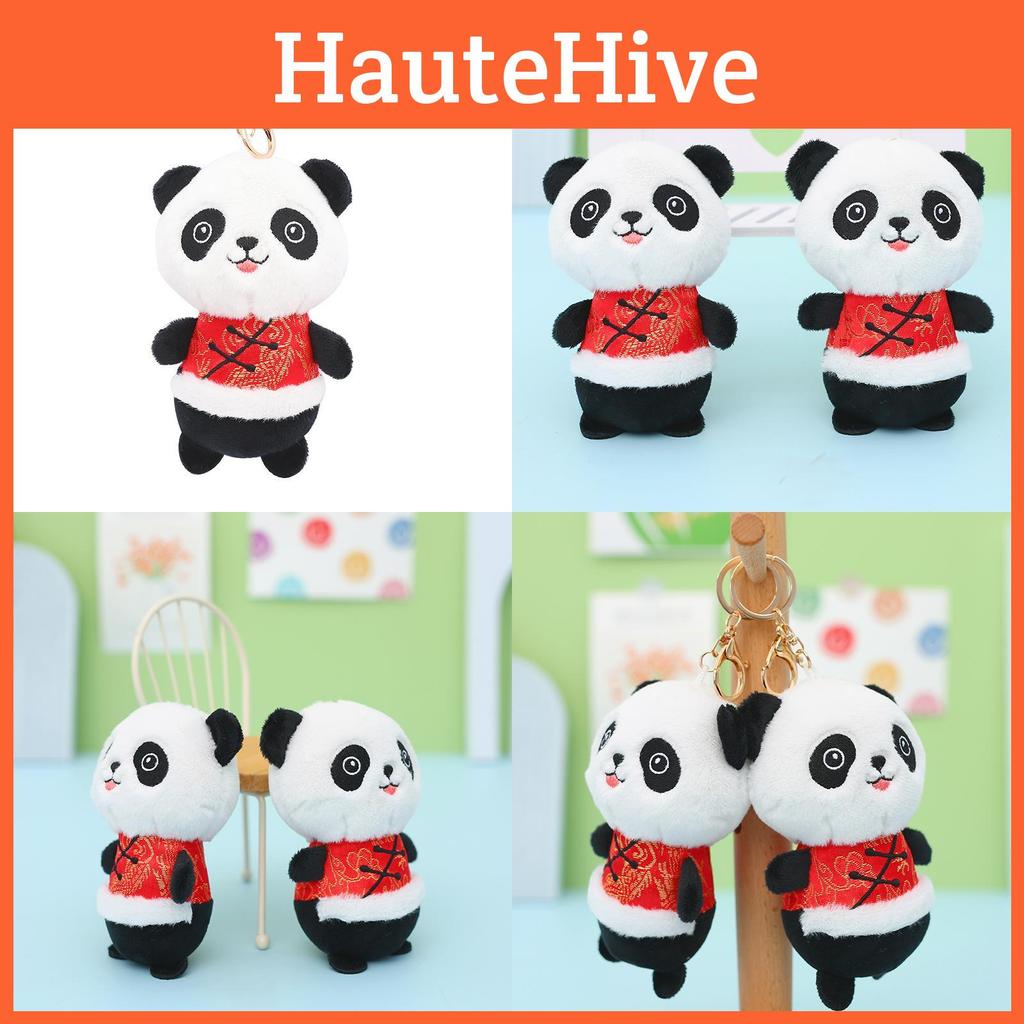 Cute Cartoon Panda Plush Keychain For Bags And Backpacks 12cm Soft Toy