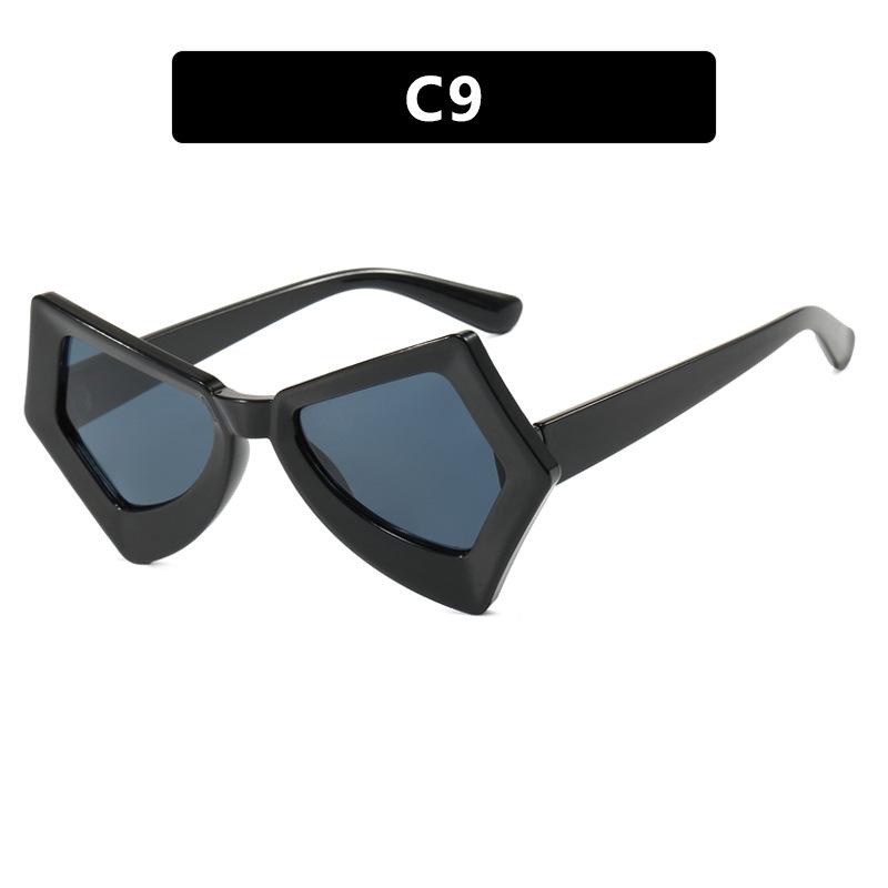2023 Trendy Cat Eye Anti-Blue Light Butterfly Glasses with Irregular Large Frame