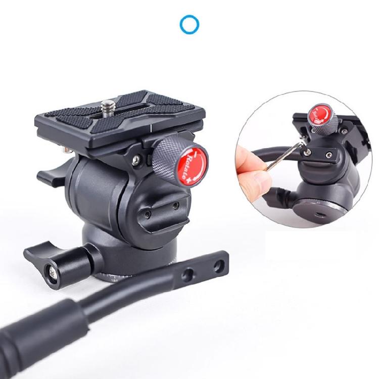 Aluminum Alloy Fluid Dampening Ball Head With Adjustable Tension Control Portable Tripod Mount Fit for Action Cameras