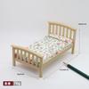 1 Piece 1:12 Dollhouse Accessories Miniature Floral Single Bed Model Furniture Bedroom Micro Scene Decoration