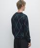 Masimodutti Cotton Diamond Pattern Knit Sweater