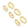 20pcs Stainless Steel PVD Gold Color Oval Charms Earring Findings Necklace Components DIY Jewelry Making Accessories Supplies