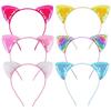 Sequin Cat Ear Headband & Hair Clips - Cute, Colorful Party Accessories for Kids