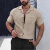 Herren Hemden Kurzarm Hemden mit Knöpfen Knitterfrei Lässig Bequem Urlaubs Strand Sommer Oberteile Weich Leicht Guayabera Hemd für Herren