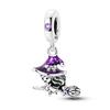 Original 925 Sterling Silber Perlen Charm Lila Besen Hexe Anhänger Passend für Original Armband Halskette Für Frauen DIY Schmuck Geschenk