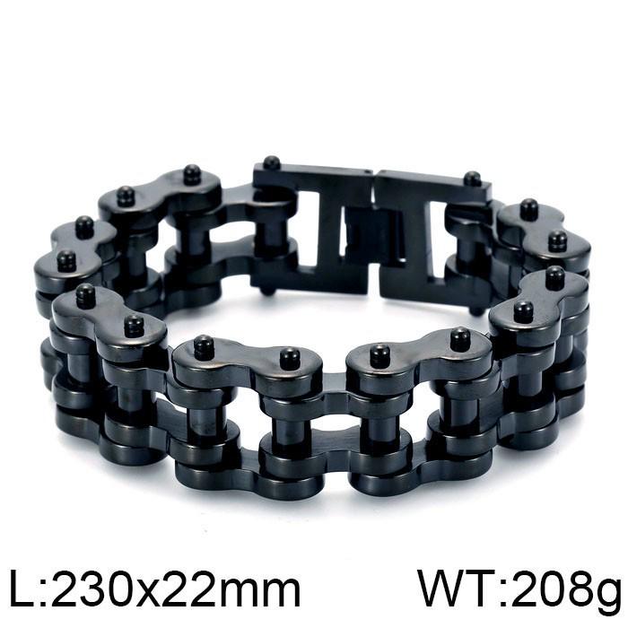 Men's Hip Hop 22mm Titanium Steel Bicycle Chain Bracelet