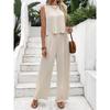 2026 Summer Women's Sleeveless Vest & Casual Long Pants Set - New European & American Fashion