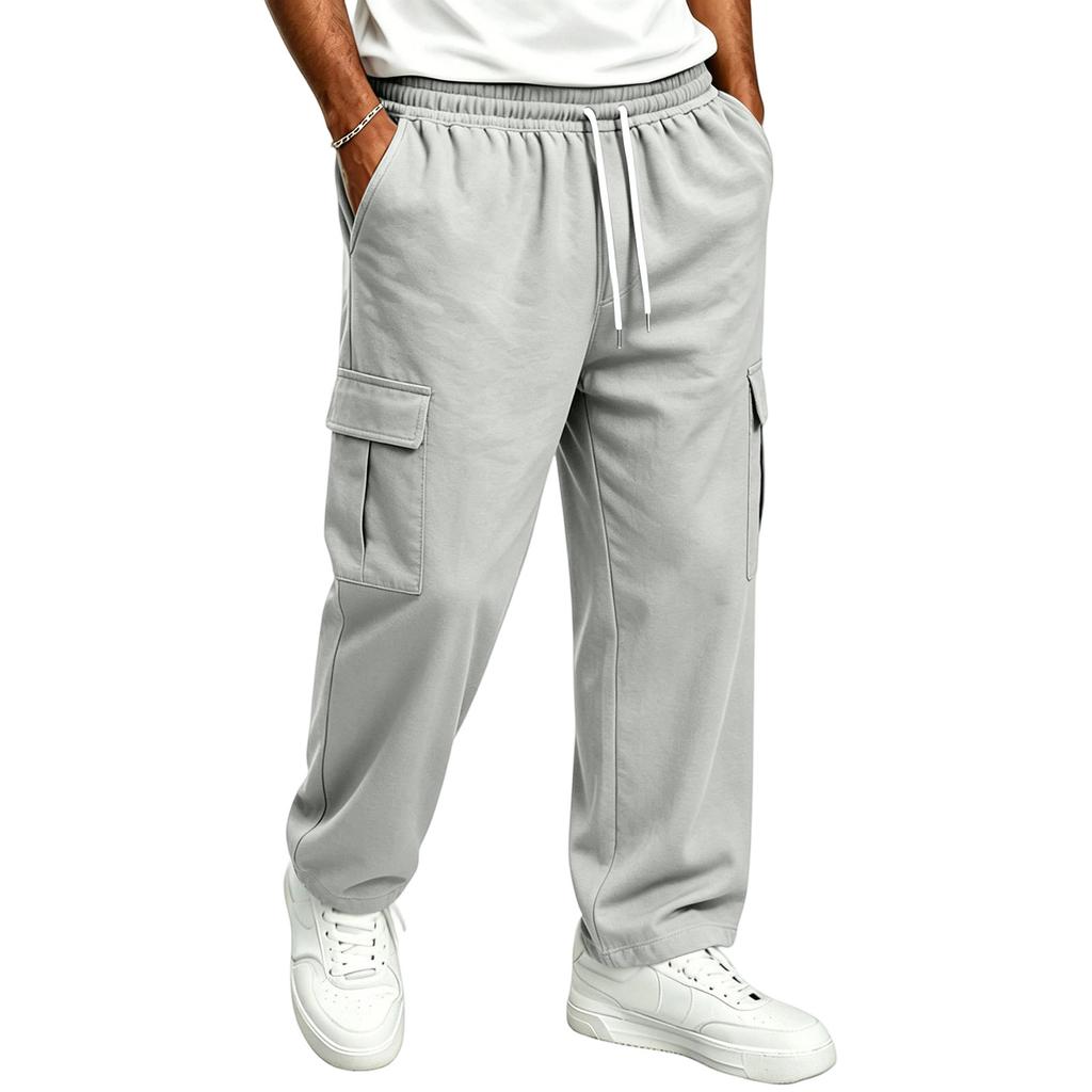 Men's Casual Straight Leg Drawstring Jogger Pants for Commute and Everyday Wear