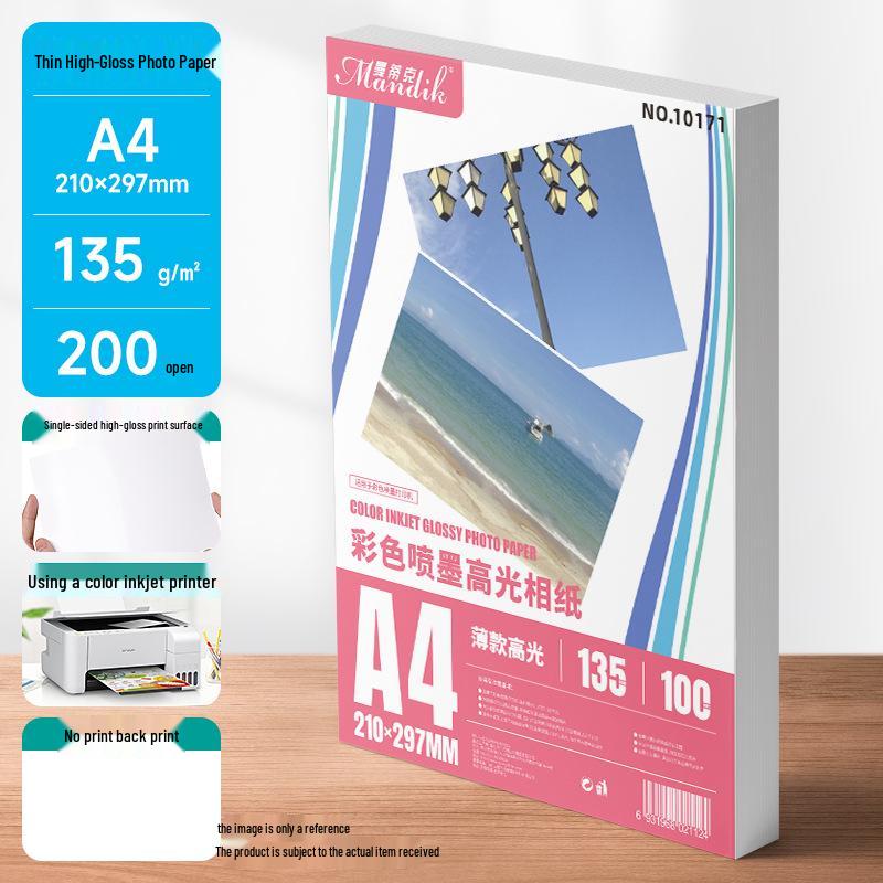Vysoce lesklý inkoustový fotografický papír - velikosti A4, 5'' a 6'' pro tisk fotografií