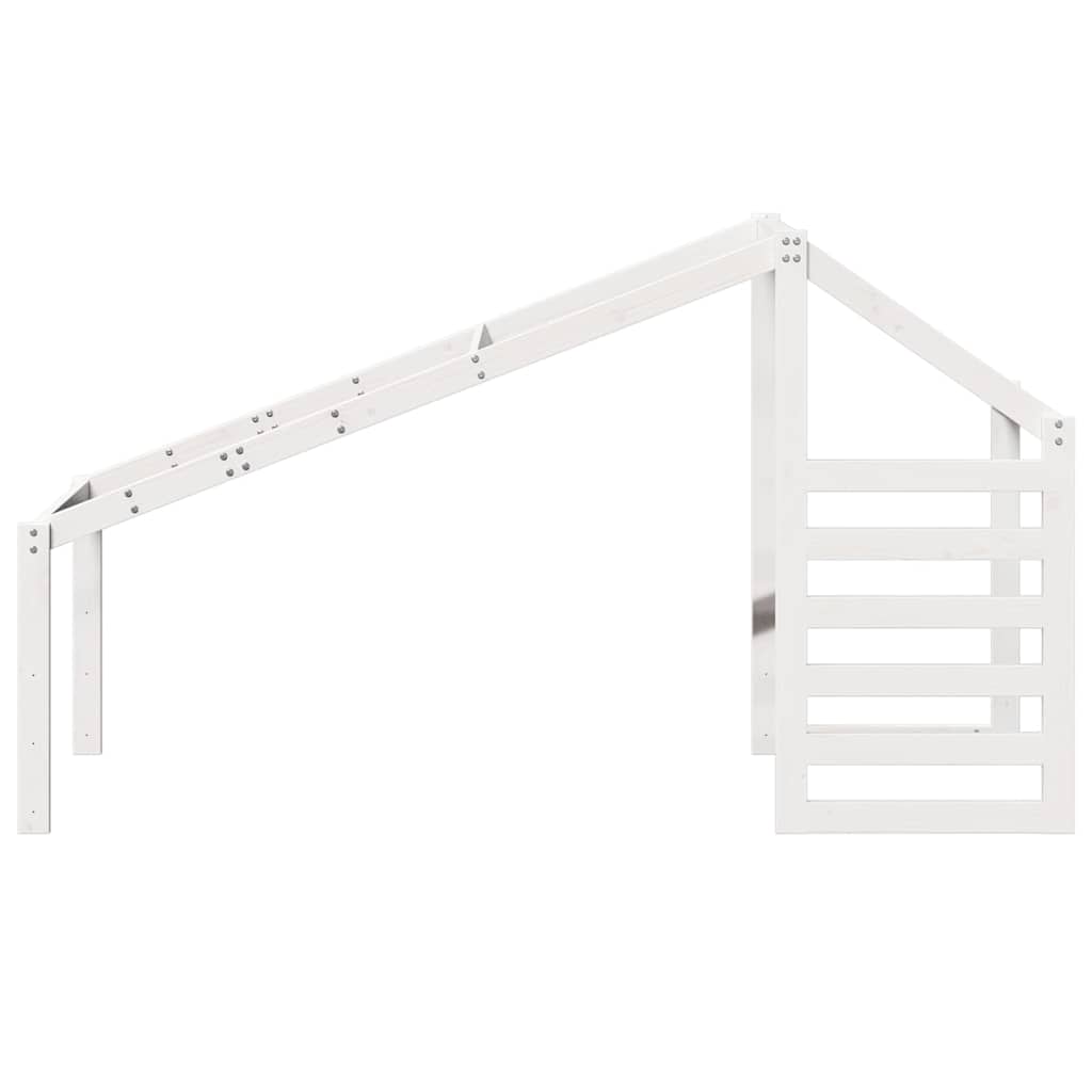 Roof for Children s Bed White 198x87x113 cm Solid Pine Wood