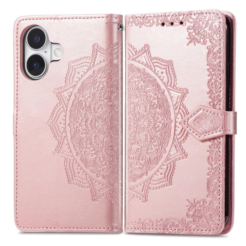 For iPhone 17 Case Wallet Mandala Flower Leather Phone Cover Stand View