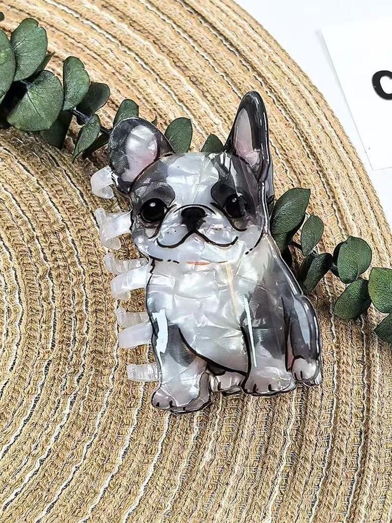 1 Stück niedliche mittlere Tier-Haarspange, lockiger Shiba Inu Corgi Welpe Acryl-Klammer Cartoon-Haarspange Pan-Haar Haiklammer