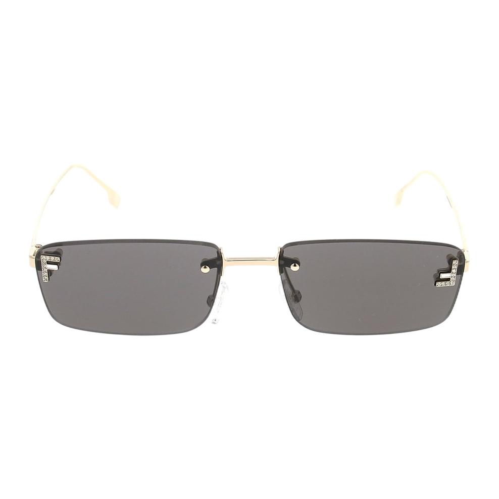 Fendi Logo Design Irregular Shape Sunglasses Men Sunglasses Gold FE4172US