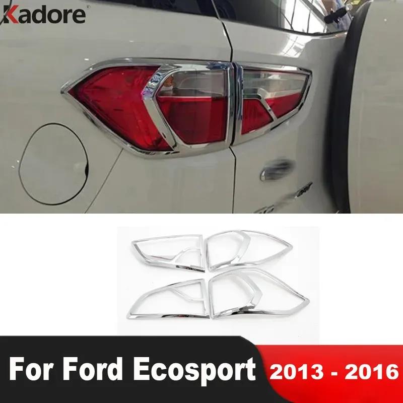 For Ford Ecosport 2013 2014 2015 2016 Chrome Car Rear Tail Light Lamp Cover Trim Taillight Frame Trims Exterior Accessories