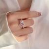 Fashion Sweet Cool Pink Heart Opening Ring Women Girls Y2K Adjustable Female Temperament Personality Finger Ring Jewelry Gifts