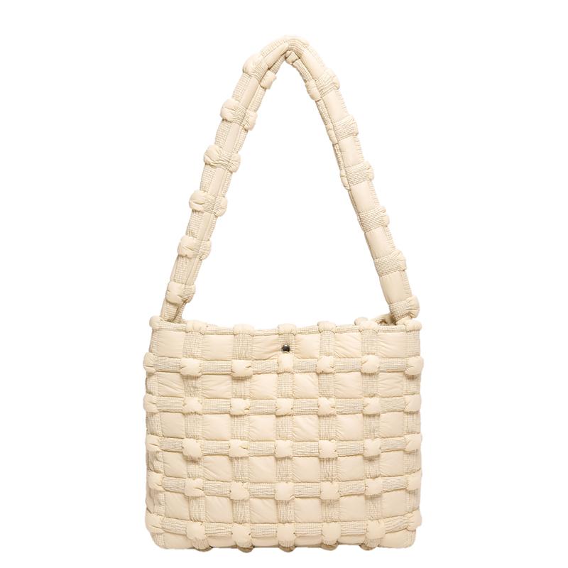 Versatile Women's Shoulder Bag Casual Bag Solid Thread Elegant New