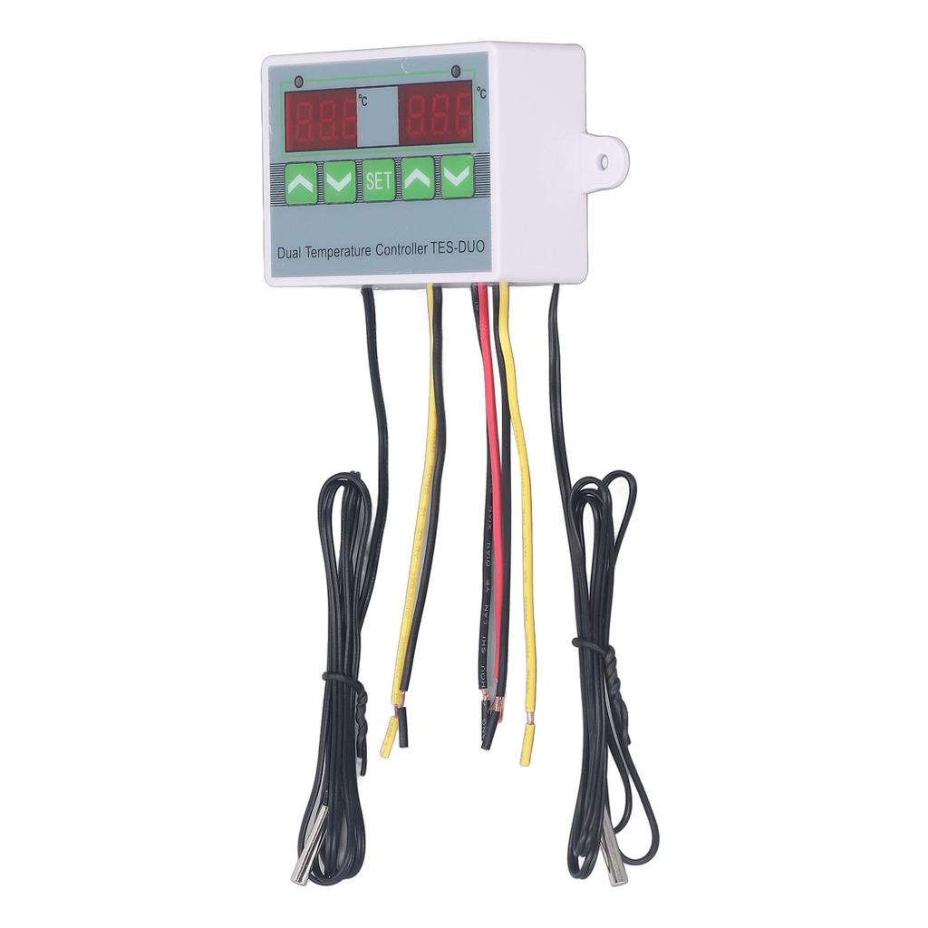Dual Temperature Controller Waterproof Digital Thermostat with Data Storage for Reptile