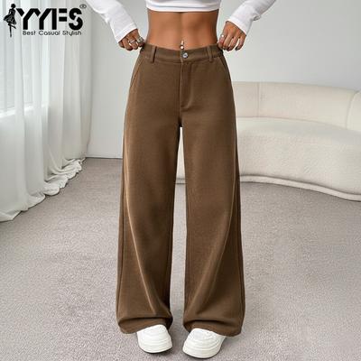 Dammode Casual Enfärgat Tryck Hög Midja Byxor Byxor & Capris