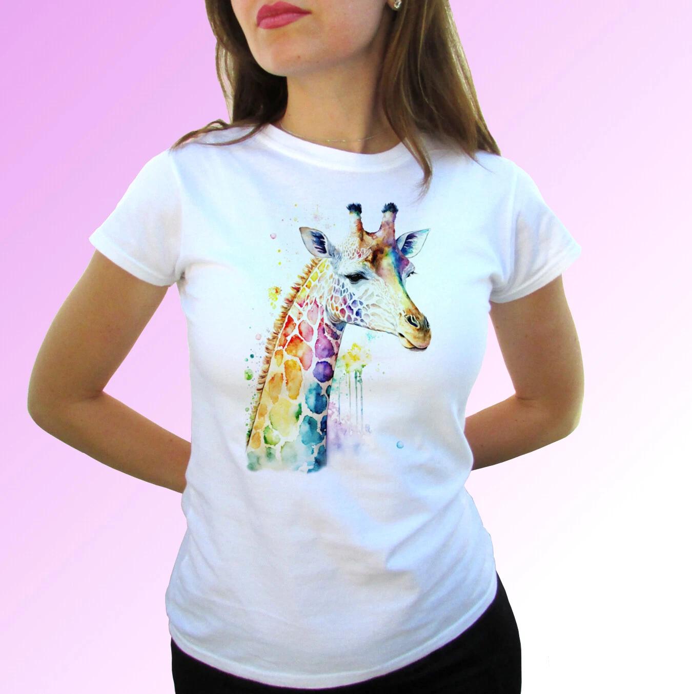 

Giraffe kids boys T-Shirt tee top camelopard paint animal gift s s kids baby sizes 100