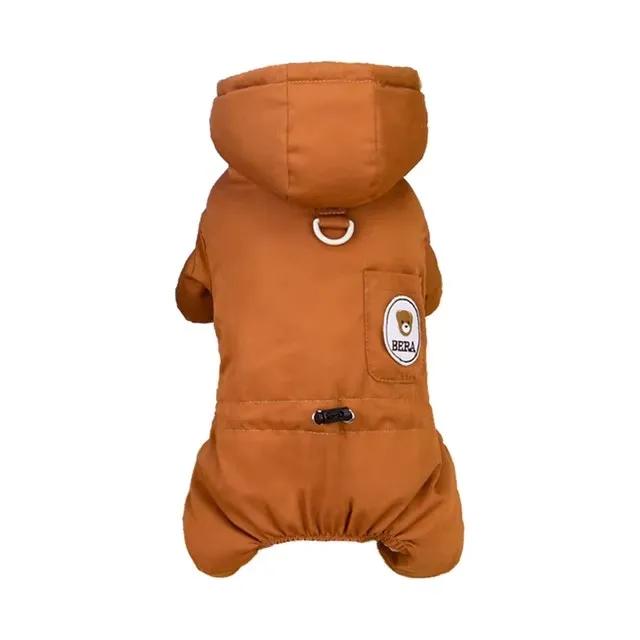 Winter Dog Overalls Windproof Warm Pet Jumpsuits Cotton Clothes for Small Dogs Poodle Maltese Coat French Bulldog Puppy Onesies