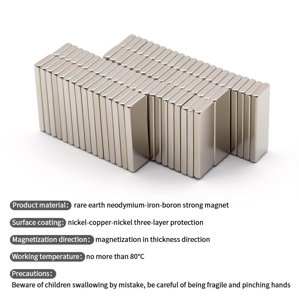 30x10x3mm Superstarker Neodym-Magnet N35 NdfeB Permanentmagnetischer Magnetblock Leistungsstarke Magnete Kühlschrank