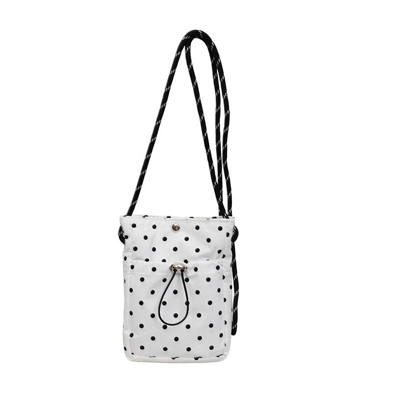 Women Korean Style Polka Dot Lightweight Small Backpack For Daily Commute And School