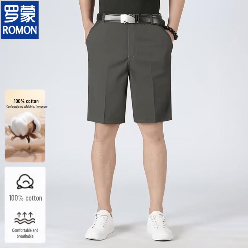 ROMON Men s Pure Cotton Casual Shorts 30