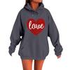 Women's Loose Comfortable Casual Fashionable Love Printed Long Sleeved Sweatshirt
