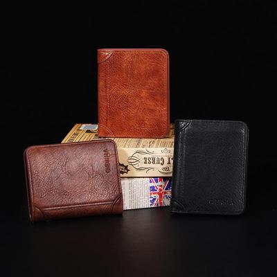 Portafoglio Slim da Uomo Retro Business Multi-Card in PU
