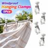 5Pcs Strong Grip Windproof Hanging Clamps Stainless Steel Laundry Clothespins  Beach Towel