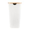 Recycling Basket Bag Foldable Oxford Cloth Large Capacity Bottle Can Recycle Bin for Home Beige