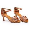 Women's Latin Dance Shoes Satin Dancing Shoes Salsa Party Ballroom Dancing Shoes High Heeled 7cm