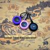 DC30T Camping Student Compass Keychain with Metal Carabiner - Precise Outdoor Navigation