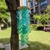 1 pz. Campanellino a Vento Fatto a Mano in Conchiglia Capiz 28 pollici Per Giardino Balcone Cortile Decorazione Esterna Decorazione a Tema Marino Spiaggia