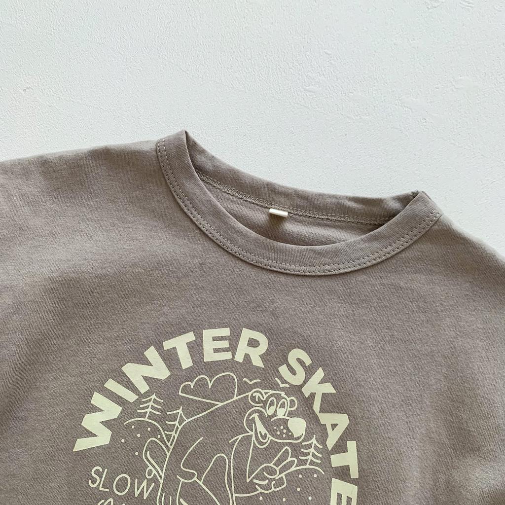 Children Casual T-shirt Boy Cartoon Cute Print Undershirt Cotton Tshirt Girl Baby Summer Pullover Tops Versatile Bottoming Shirt