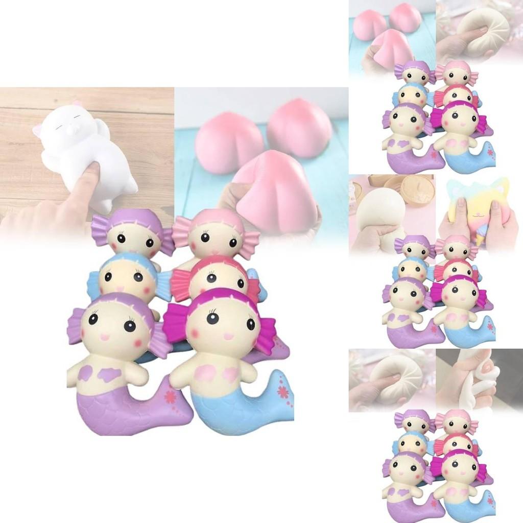 Mermaid Squishy Pu Toy Slow Rebound Stress Relief Gift For Kids Party Favors Collectible