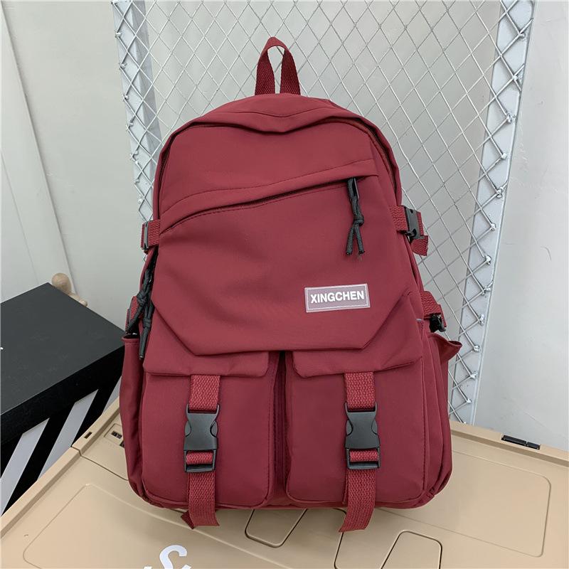 School bag male Korean version college student high school student large capacity junior high school student trend backpack female ins computer bag