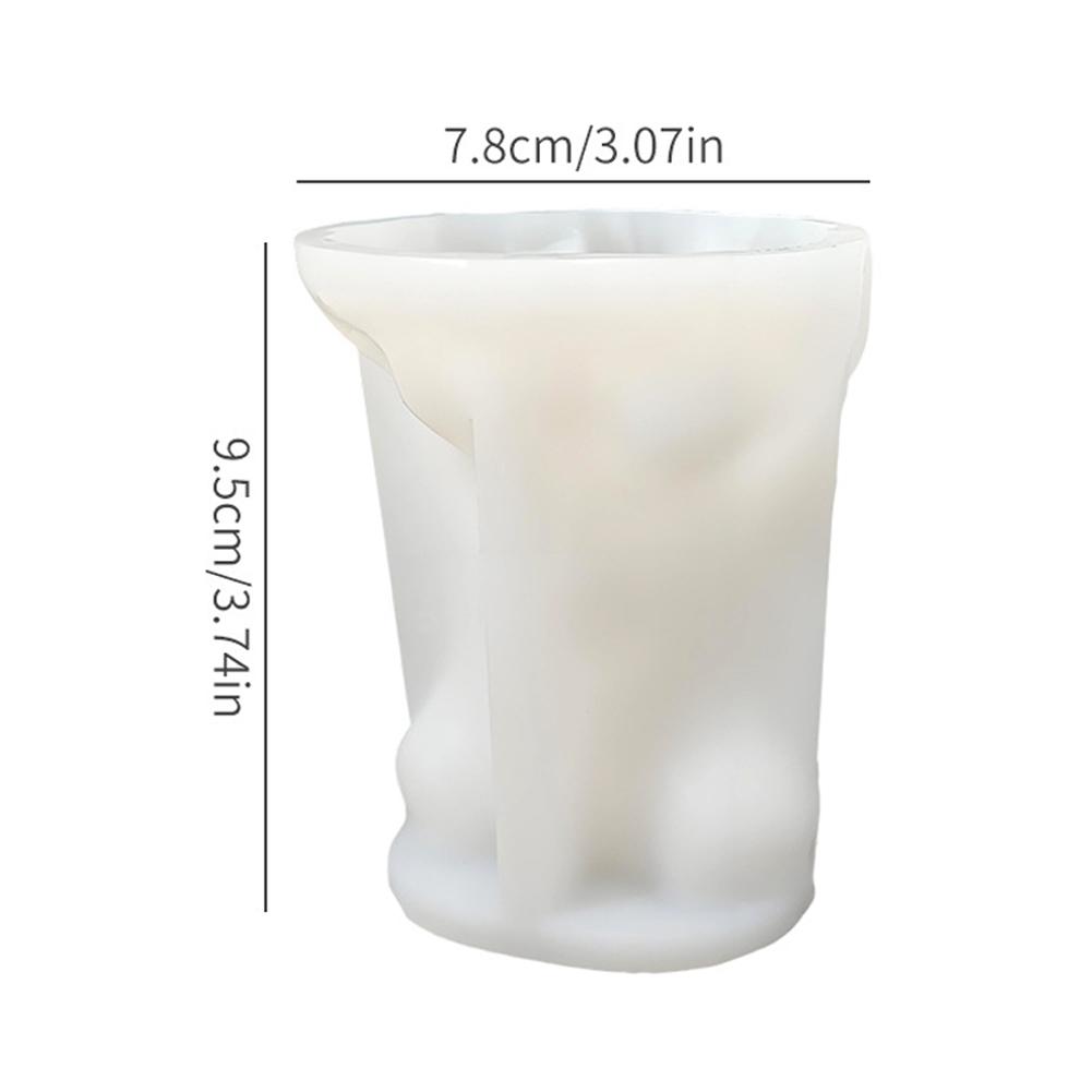 Creative Raccoon Stump Candle Silicone Mold DIY Miniature Landscape Animal Raccoon Home Decor Figurine Plaster Mold Home Decor